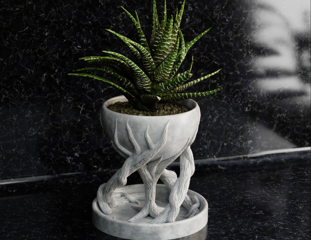 Spiral tree pot